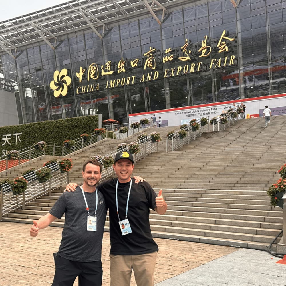 Importivity founders Jordan Lewis and Tanner Plante at the China Import and Export Fair