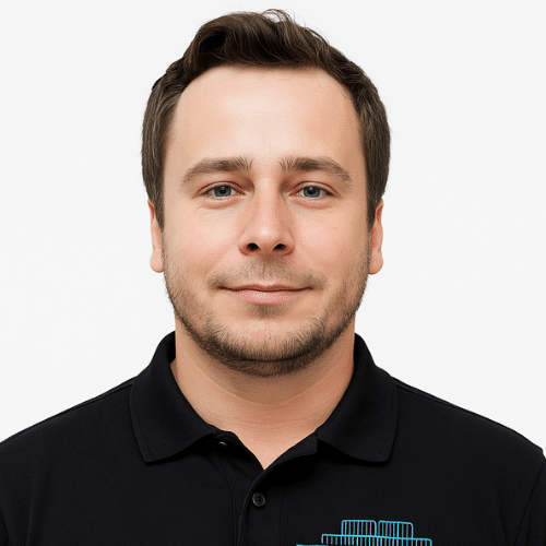 Import export service agency team member Tanner Plante
