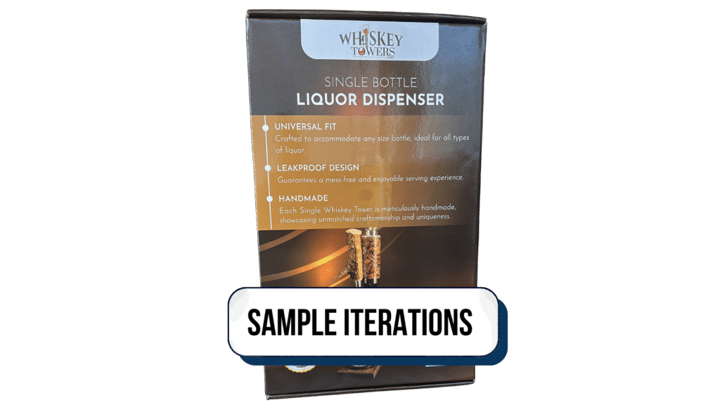 custom packaging sample iterations