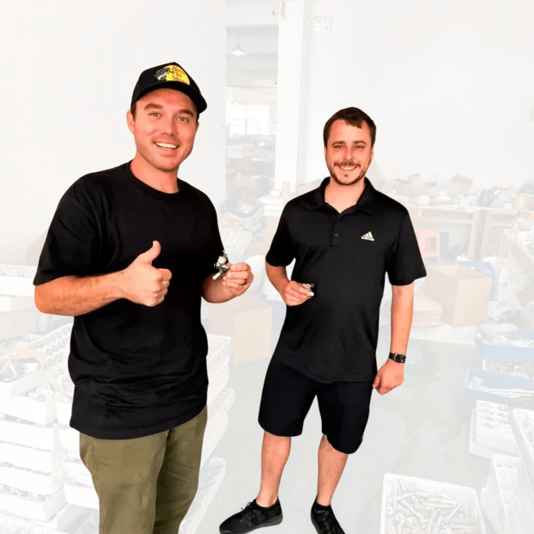 Sourcing company founders Jordan Lewis and Tanner Plante